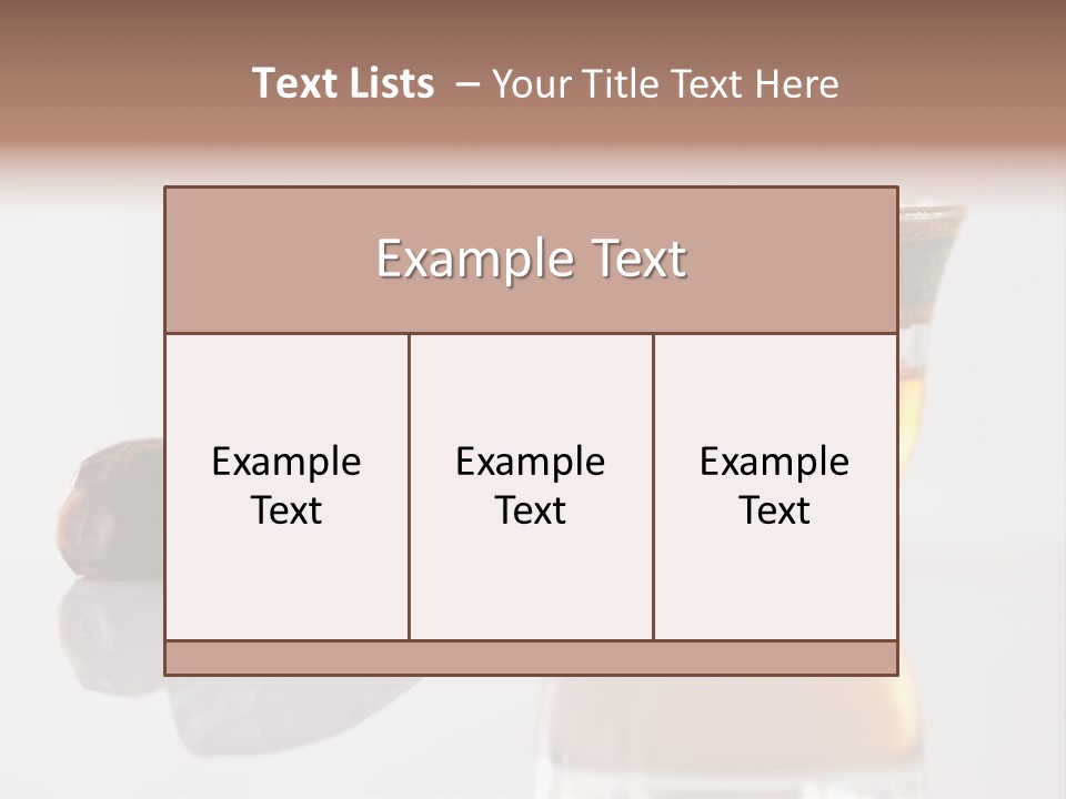 A Cup Of Tea Next To A Bowl Of Raisins PowerPoint Template