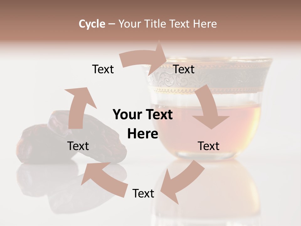 A Cup Of Tea Next To A Bowl Of Raisins PowerPoint Template