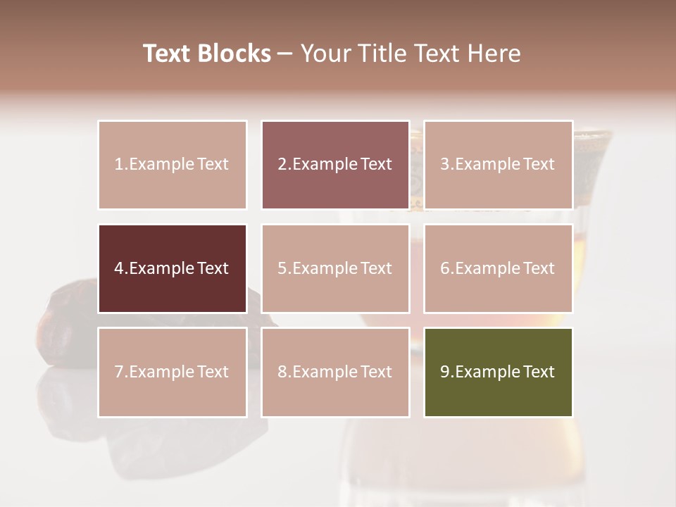A Cup Of Tea Next To A Bowl Of Raisins PowerPoint Template