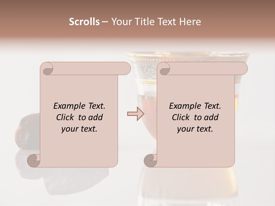 A Cup Of Tea Next To A Bowl Of Raisins PowerPoint Template