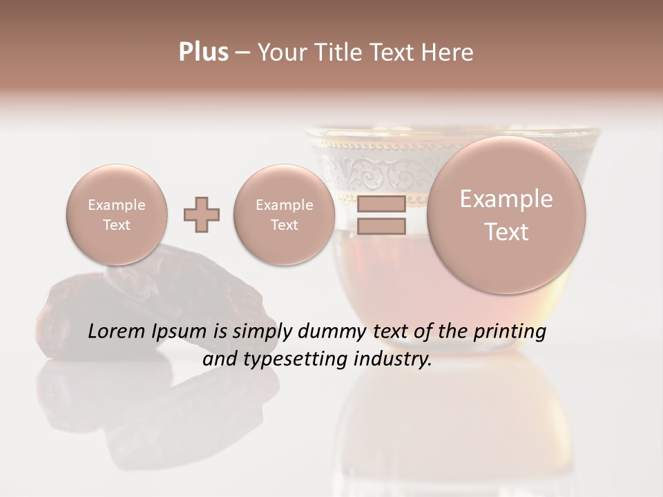 A Cup Of Tea Next To A Bowl Of Raisins PowerPoint Template