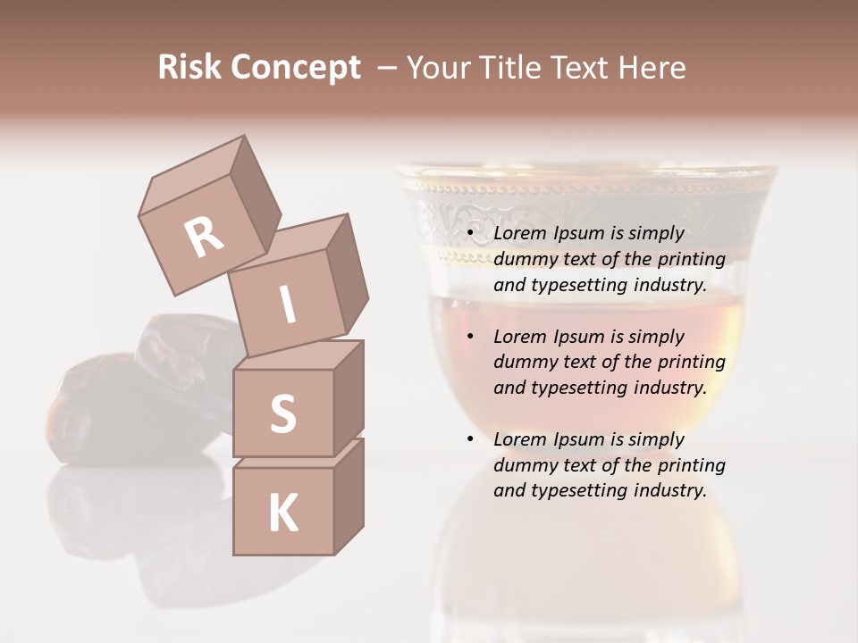 A Cup Of Tea Next To A Bowl Of Raisins PowerPoint Template