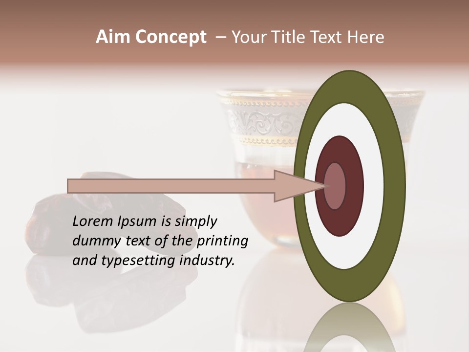A Cup Of Tea Next To A Bowl Of Raisins PowerPoint Template