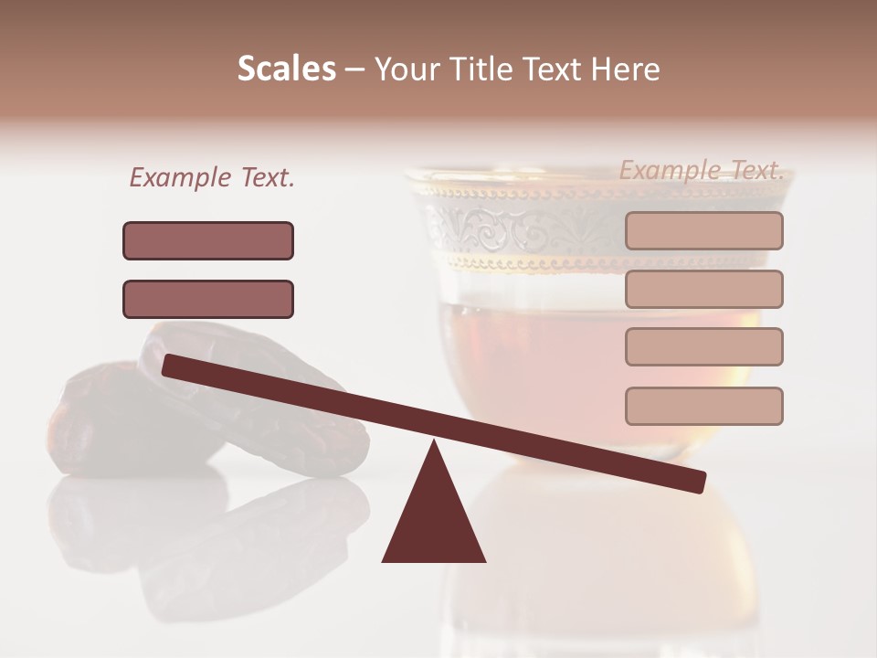 A Cup Of Tea Next To A Bowl Of Raisins PowerPoint Template