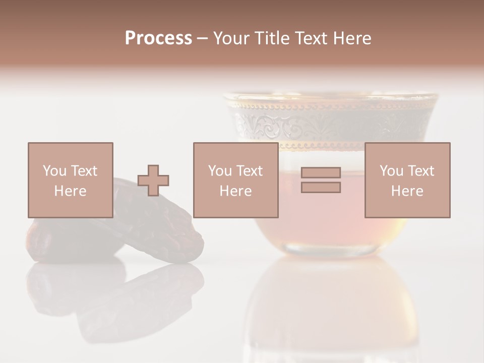A Cup Of Tea Next To A Bowl Of Raisins PowerPoint Template