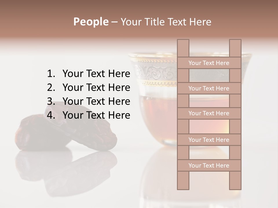A Cup Of Tea Next To A Bowl Of Raisins PowerPoint Template