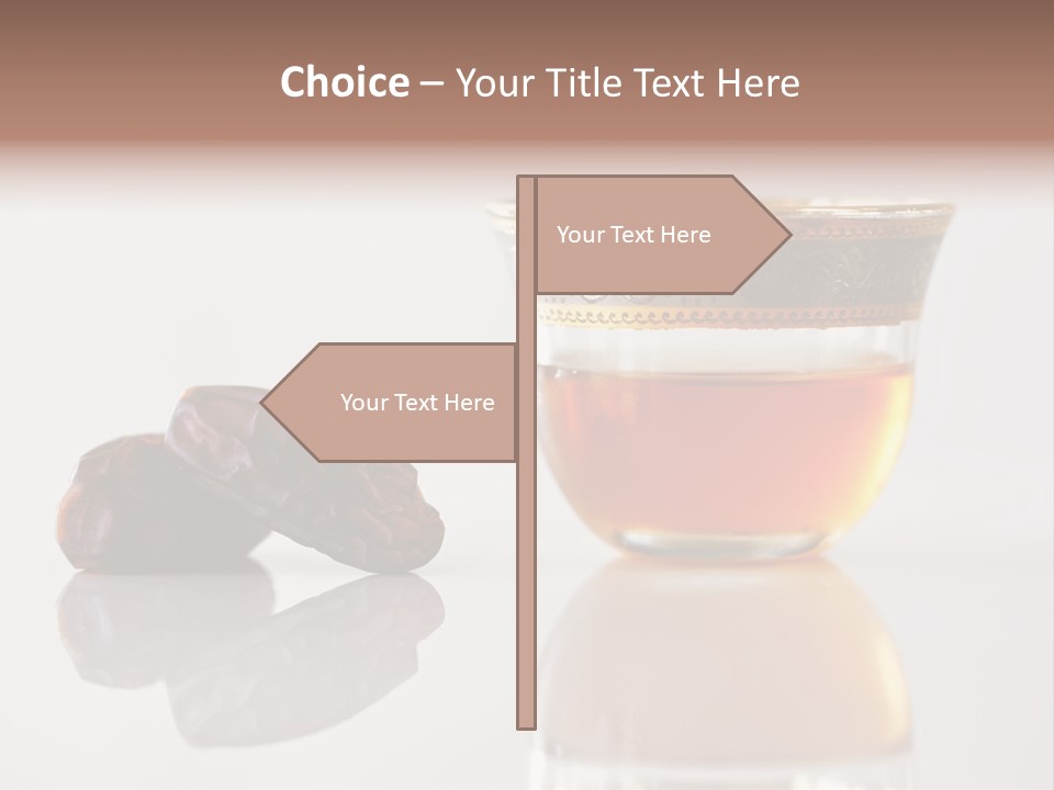 A Cup Of Tea Next To A Bowl Of Raisins PowerPoint Template