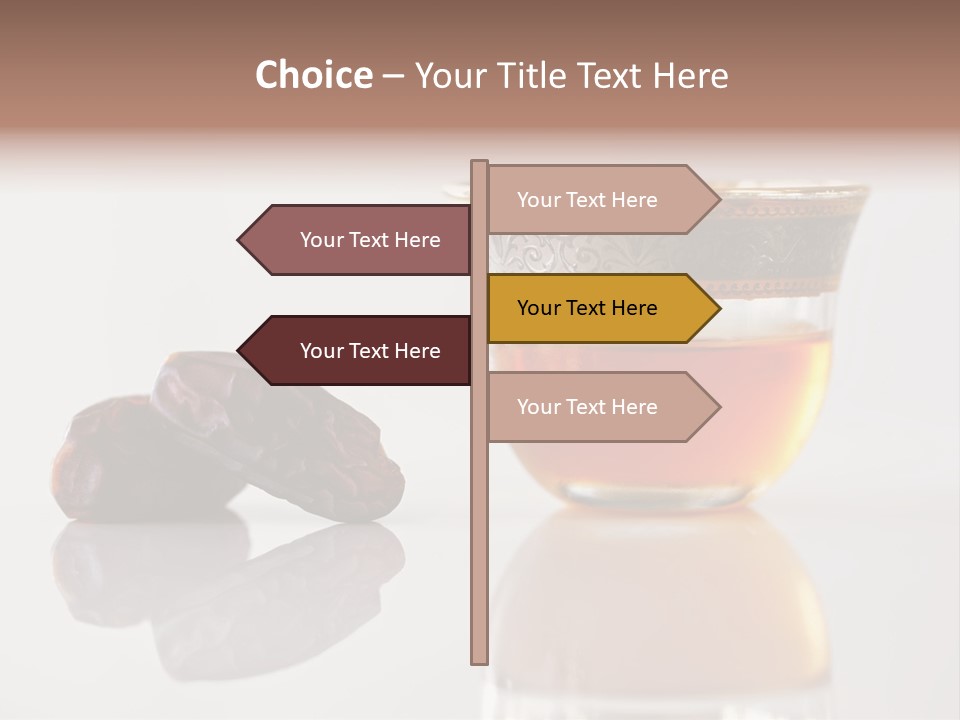 A Cup Of Tea Next To A Bowl Of Raisins PowerPoint Template