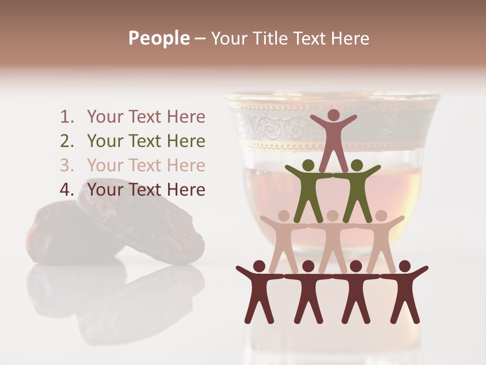 A Cup Of Tea Next To A Bowl Of Raisins PowerPoint Template