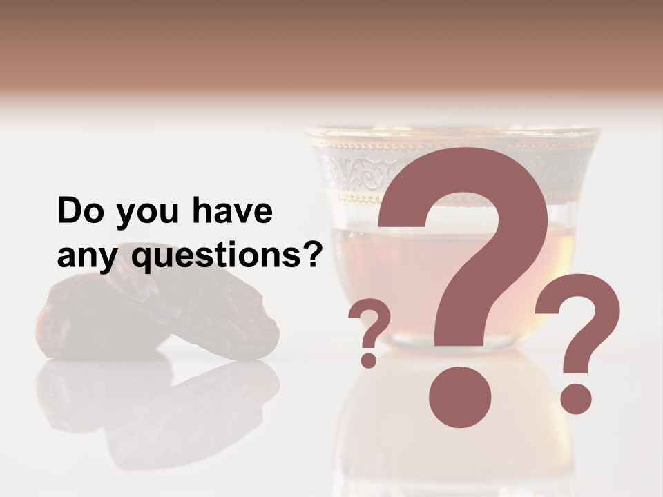 A Cup Of Tea Next To A Bowl Of Raisins PowerPoint Template