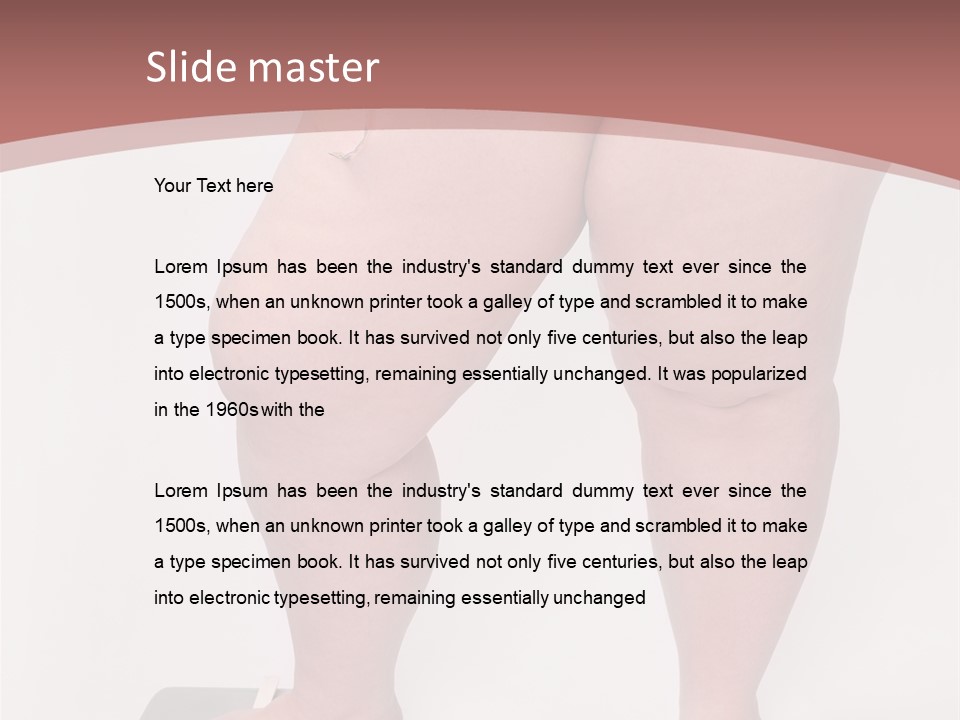 A Fat Woman Standing On Top Of A Scale PowerPoint Template