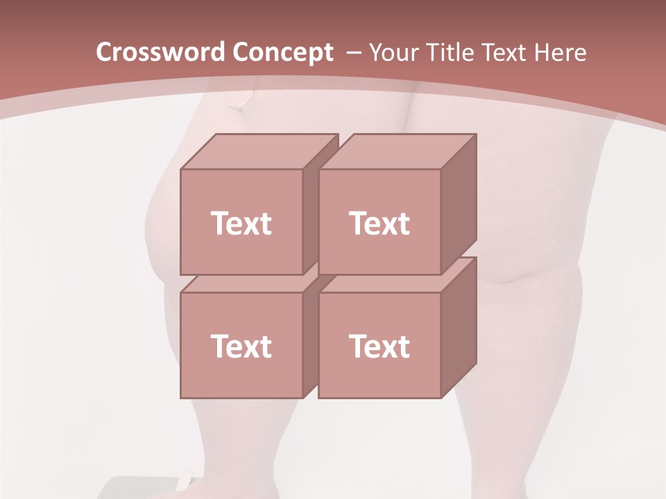 A Fat Woman Standing On Top Of A Scale PowerPoint Template