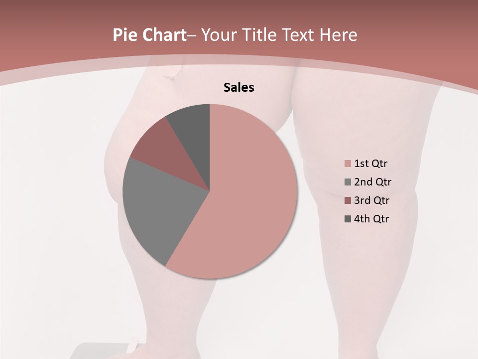 A Fat Woman Standing On Top Of A Scale PowerPoint Template