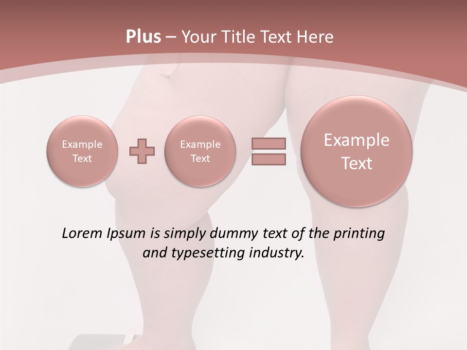 A Fat Woman Standing On Top Of A Scale PowerPoint Template