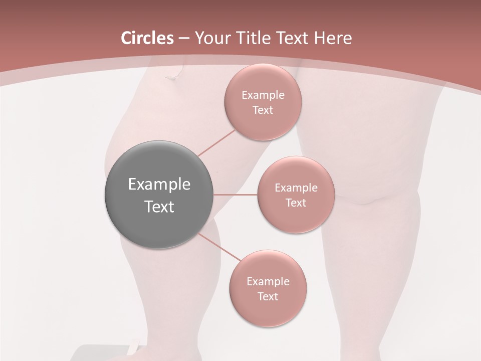 A Fat Woman Standing On Top Of A Scale PowerPoint Template