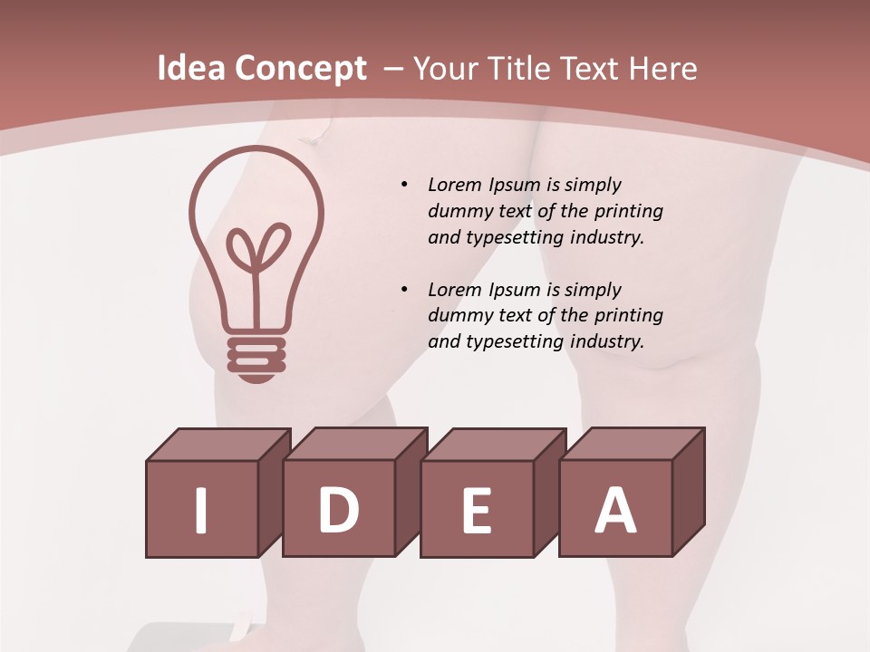 A Fat Woman Standing On Top Of A Scale PowerPoint Template
