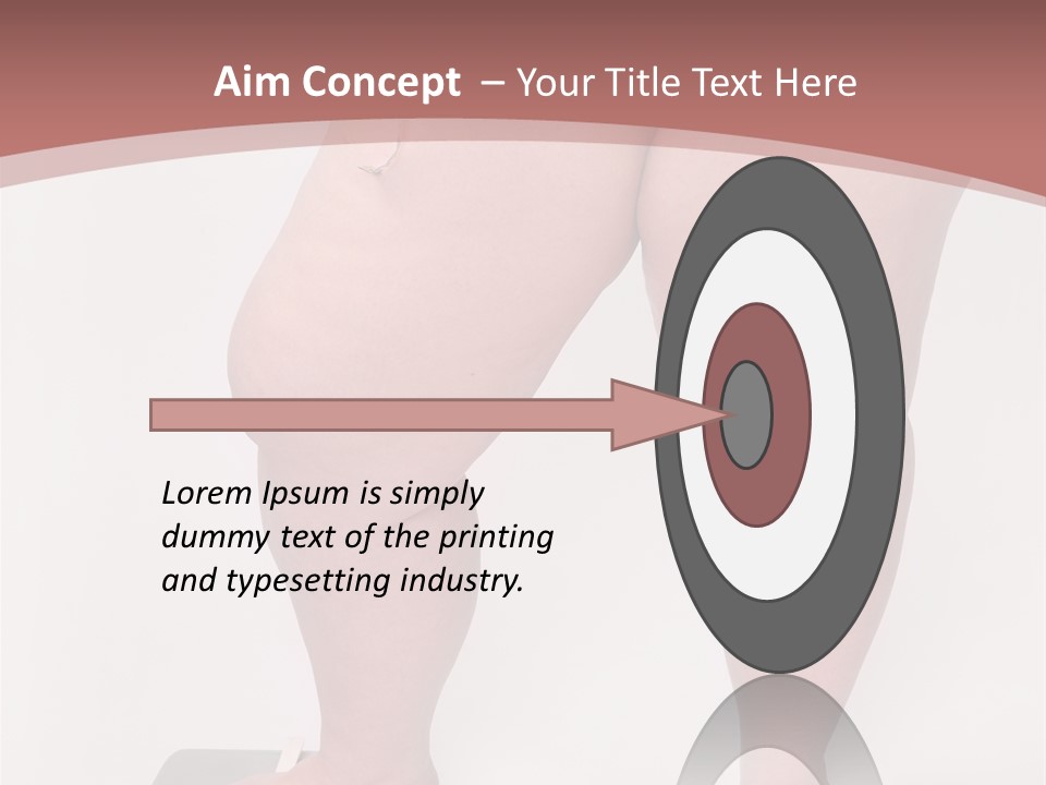 A Fat Woman Standing On Top Of A Scale PowerPoint Template