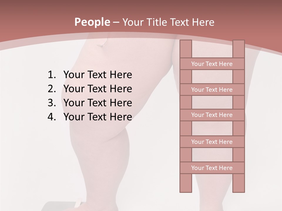 A Fat Woman Standing On Top Of A Scale PowerPoint Template