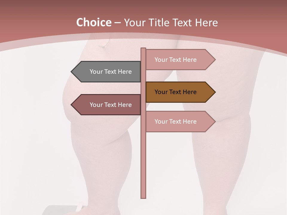 A Fat Woman Standing On Top Of A Scale PowerPoint Template