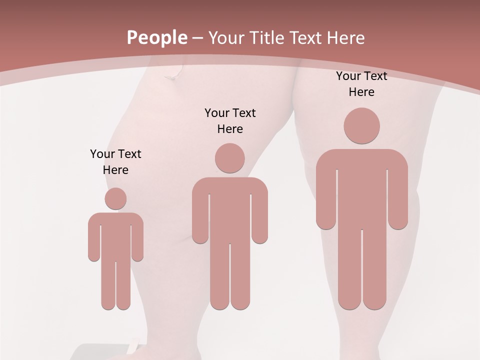 A Fat Woman Standing On Top Of A Scale PowerPoint Template