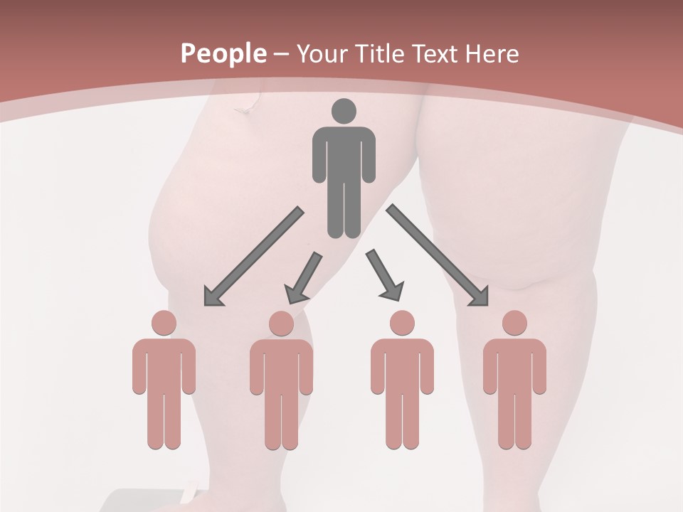 A Fat Woman Standing On Top Of A Scale PowerPoint Template