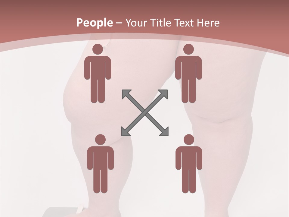 A Fat Woman Standing On Top Of A Scale PowerPoint Template