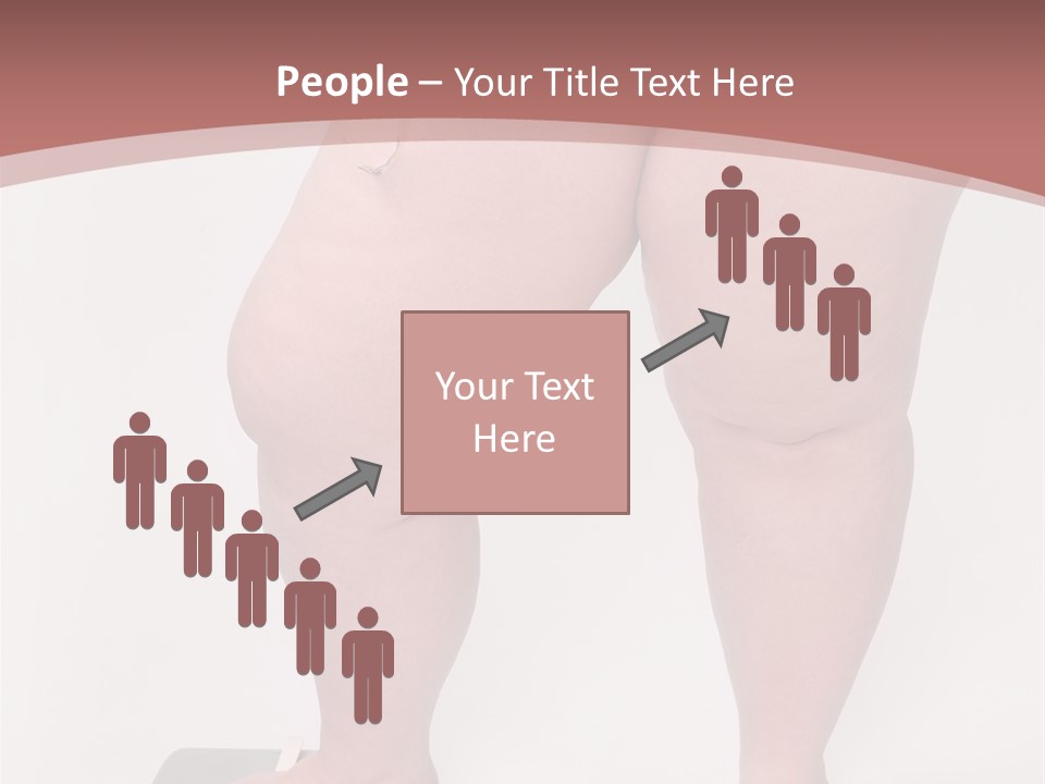 A Fat Woman Standing On Top Of A Scale PowerPoint Template