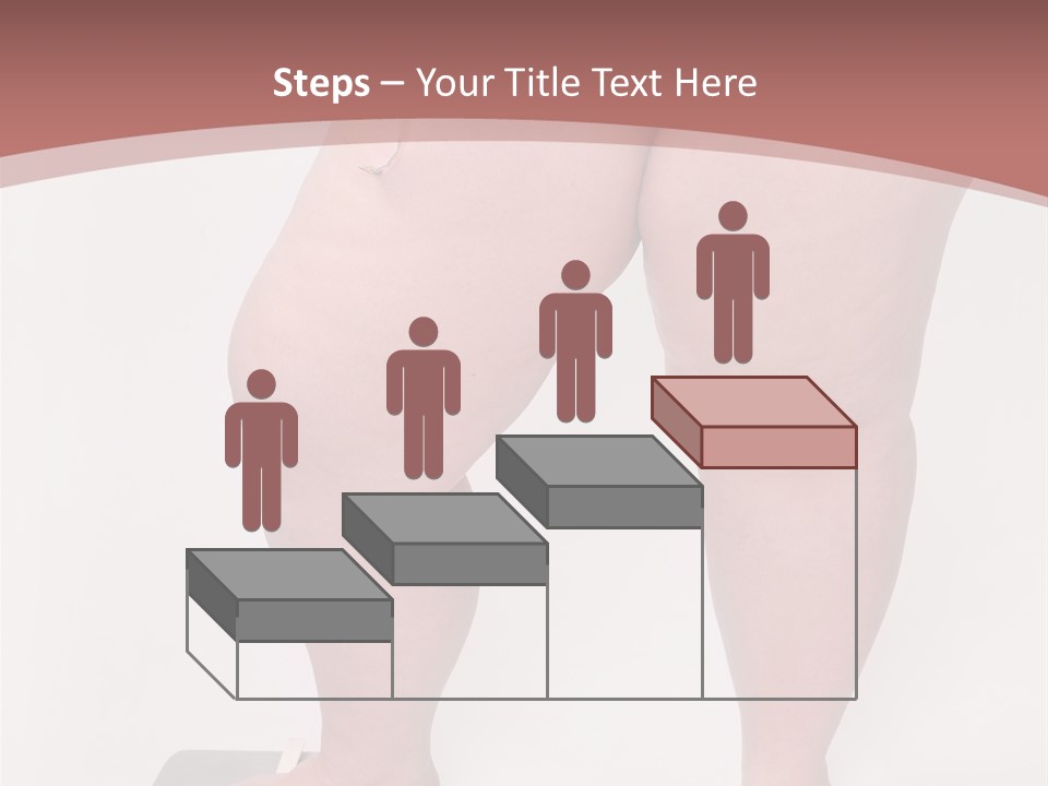 A Fat Woman Standing On Top Of A Scale PowerPoint Template