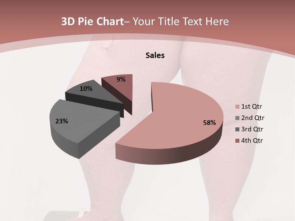 A Fat Woman Standing On Top Of A Scale PowerPoint Template