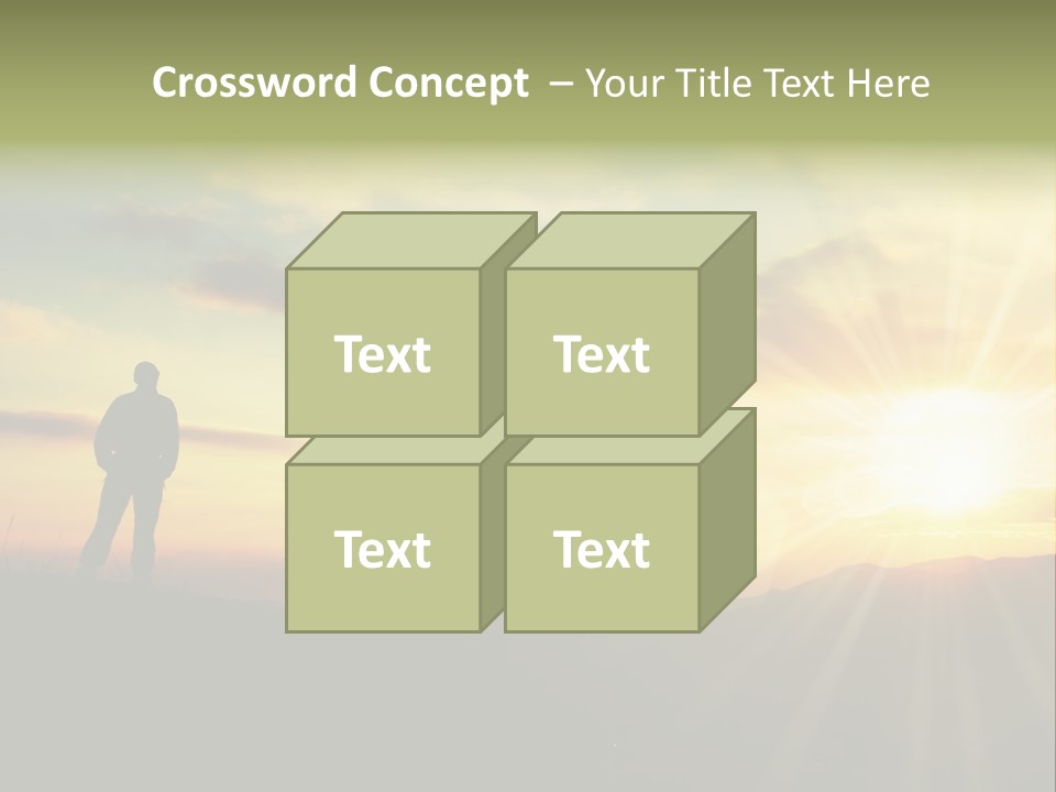 A Man Standing On Top Of A Hill Under A Cloudy Sky PowerPoint Template