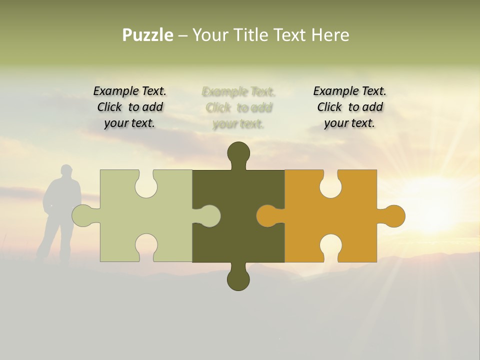 A Man Standing On Top Of A Hill Under A Cloudy Sky PowerPoint Template