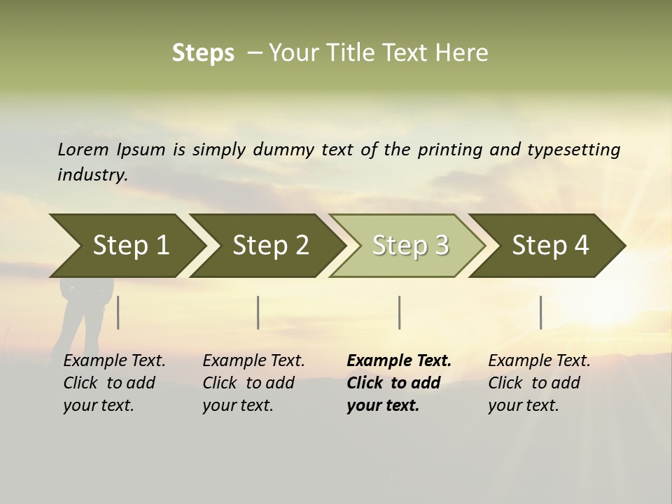 A Man Standing On Top Of A Hill Under A Cloudy Sky PowerPoint Template