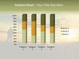 A Man Standing On Top Of A Hill Under A Cloudy Sky PowerPoint Template