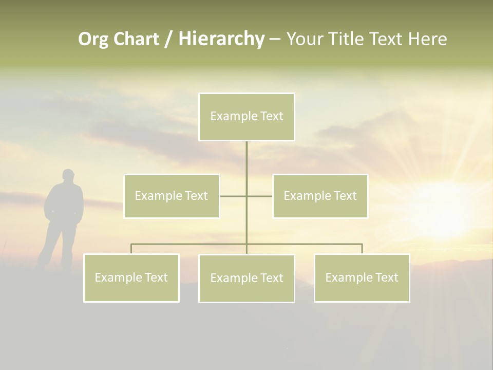 A Man Standing On Top Of A Hill Under A Cloudy Sky PowerPoint Template