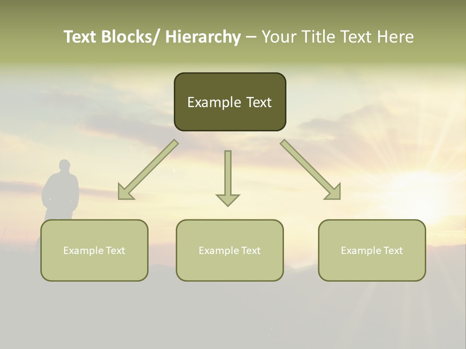 A Man Standing On Top Of A Hill Under A Cloudy Sky PowerPoint Template