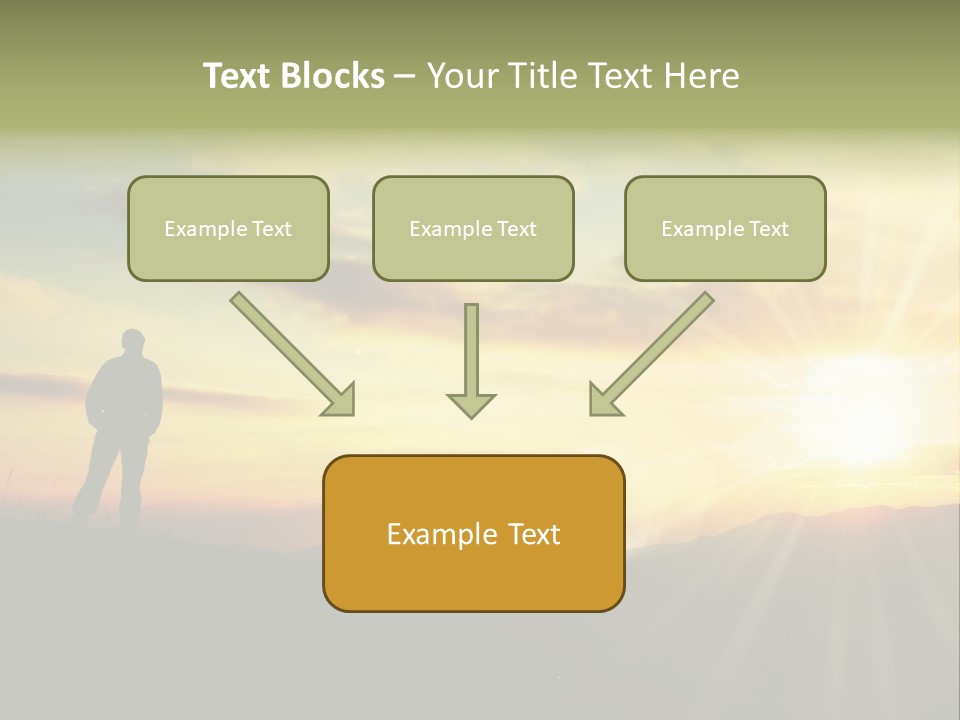 A Man Standing On Top Of A Hill Under A Cloudy Sky PowerPoint Template