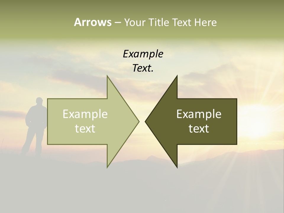 A Man Standing On Top Of A Hill Under A Cloudy Sky PowerPoint Template