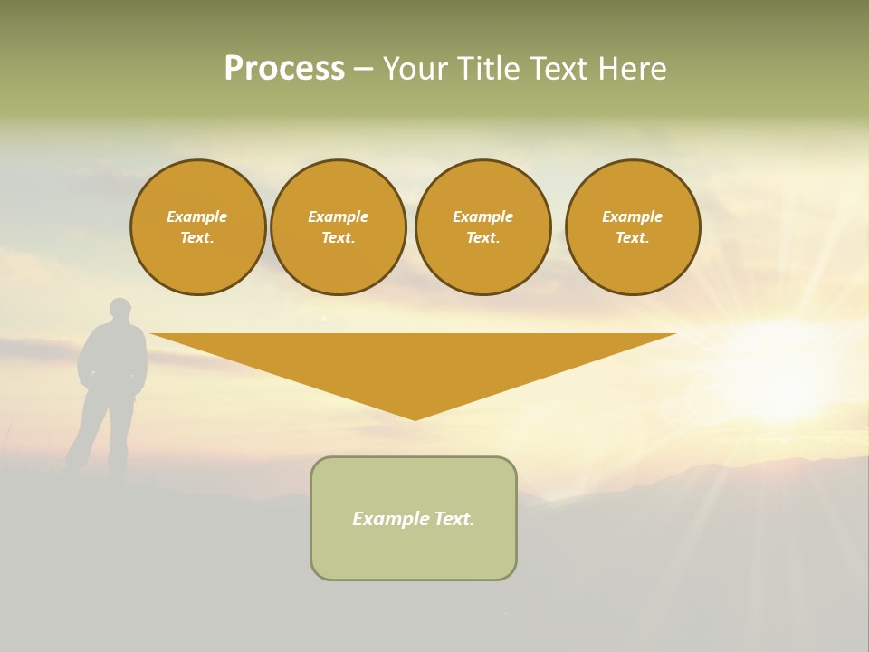 A Man Standing On Top Of A Hill Under A Cloudy Sky PowerPoint Template