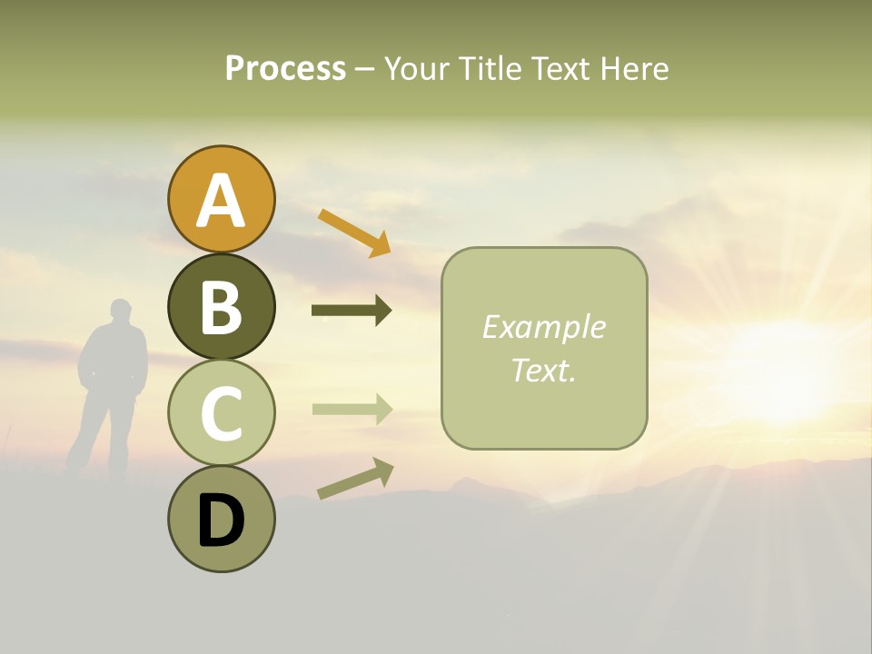 A Man Standing On Top Of A Hill Under A Cloudy Sky PowerPoint Template