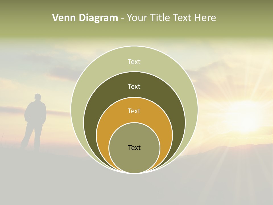 A Man Standing On Top Of A Hill Under A Cloudy Sky PowerPoint Template