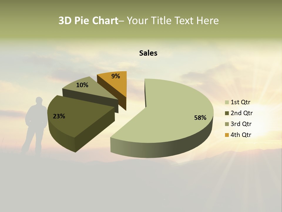 A Man Standing On Top Of A Hill Under A Cloudy Sky PowerPoint Template