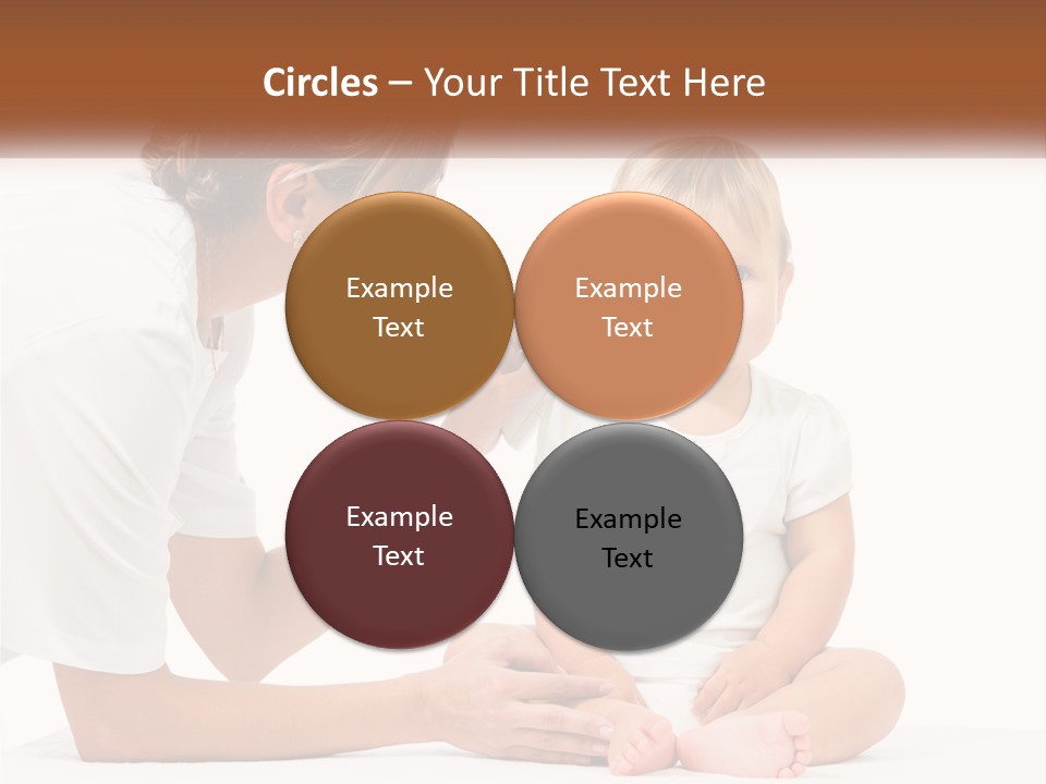 A Woman Combing A Small Child's Hair With An Electric Toothbrush PowerPoint Template