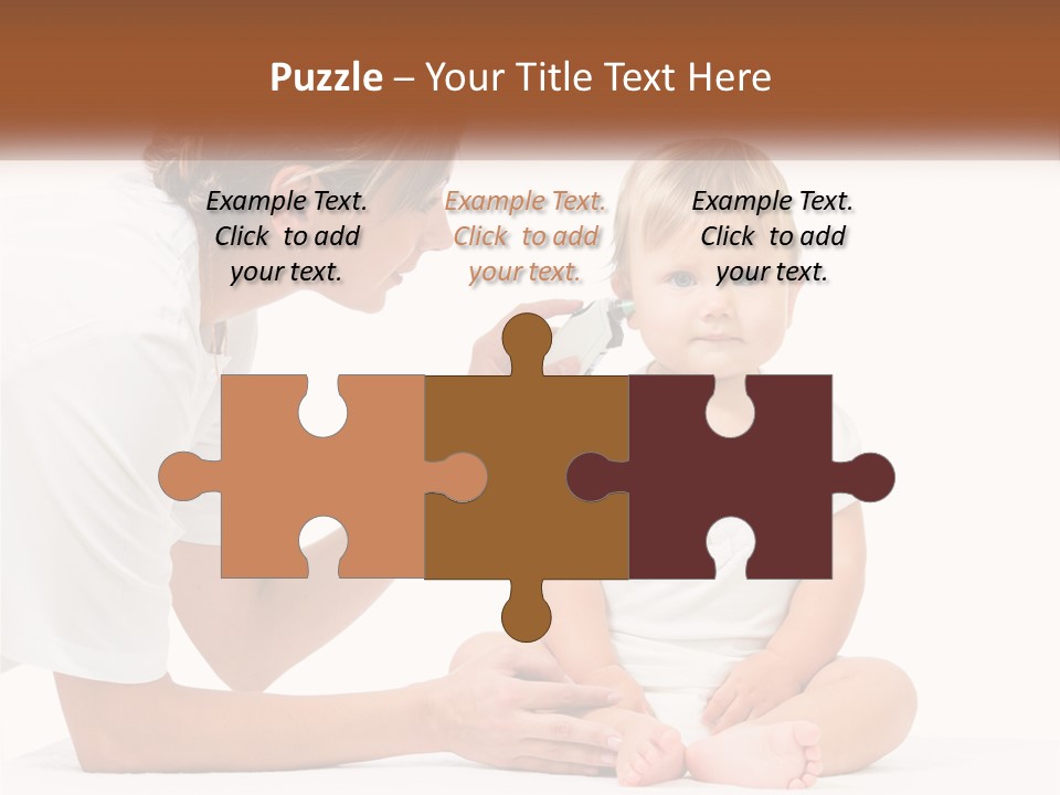 A Woman Combing A Small Child's Hair With An Electric Toothbrush PowerPoint Template