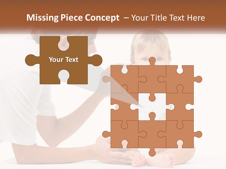 A Woman Combing A Small Child's Hair With An Electric Toothbrush PowerPoint Template