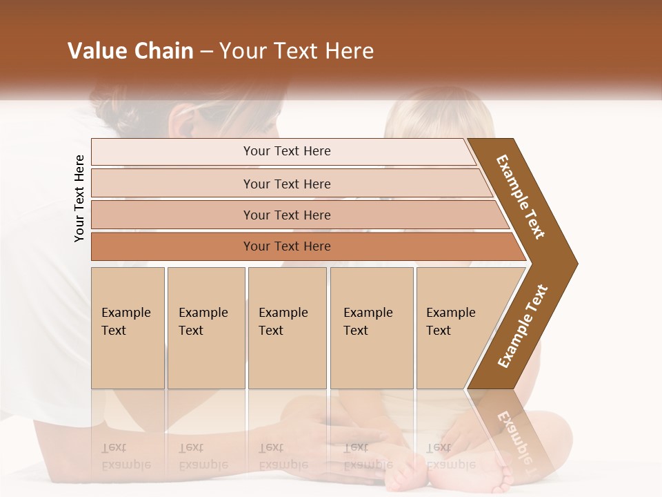 A Woman Combing A Small Child's Hair With An Electric Toothbrush PowerPoint Template