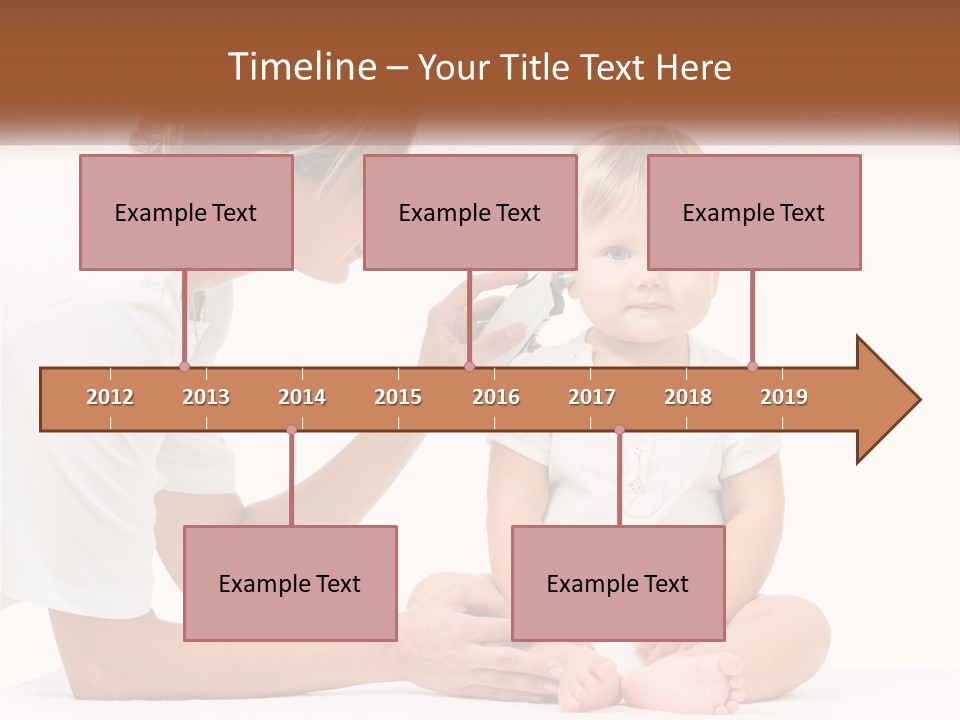 A Woman Combing A Small Child's Hair With An Electric Toothbrush PowerPoint Template