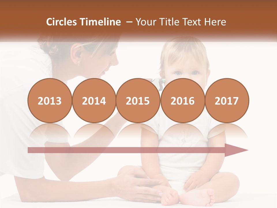 A Woman Combing A Small Child's Hair With An Electric Toothbrush PowerPoint Template