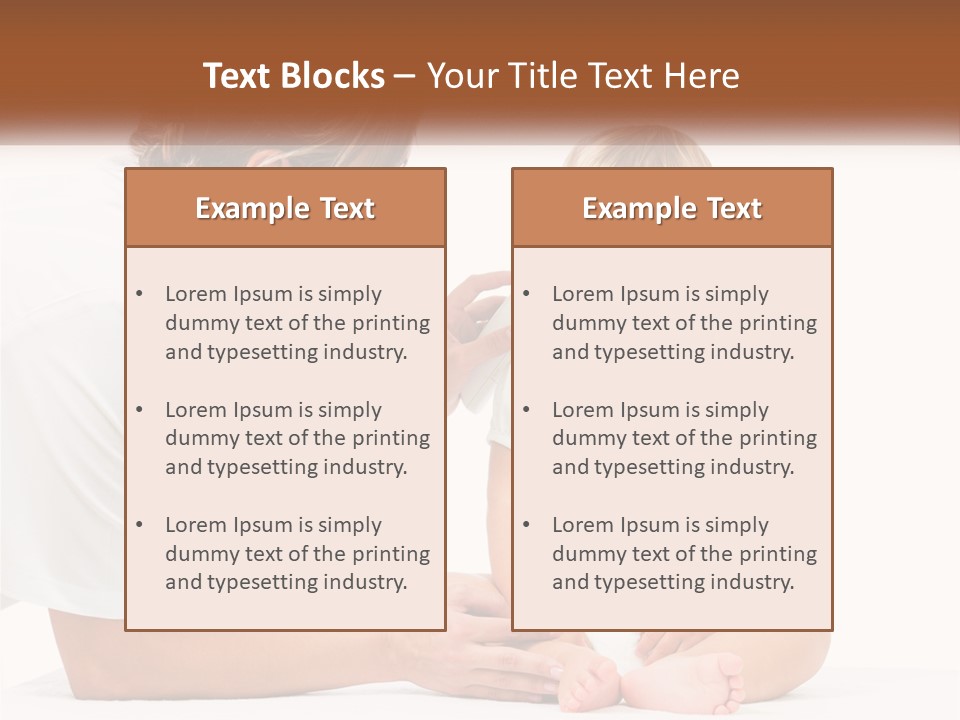 A Woman Combing A Small Child's Hair With An Electric Toothbrush PowerPoint Template