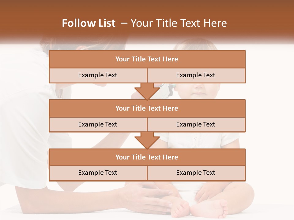 A Woman Combing A Small Child's Hair With An Electric Toothbrush PowerPoint Template