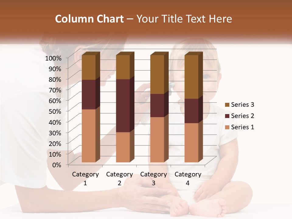 A Woman Combing A Small Child's Hair With An Electric Toothbrush PowerPoint Template